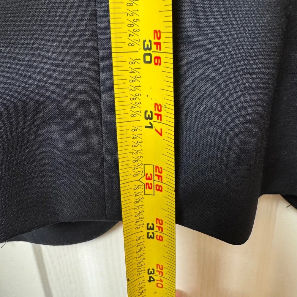 Faconnable Blazer Men 48 Navy Blue Wool Gold Crest Buttons Italy Tailleur